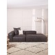 EMBA LUXURY- Logo Relaxing Corner Sofa Dark Gray