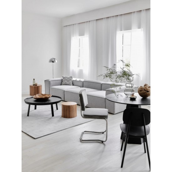 EMBA LUXURY- Logo Four-Seat Sofa Light Gray