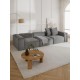 EMBA LUXURY- Logo Four-Seat Sofa Gray Striped