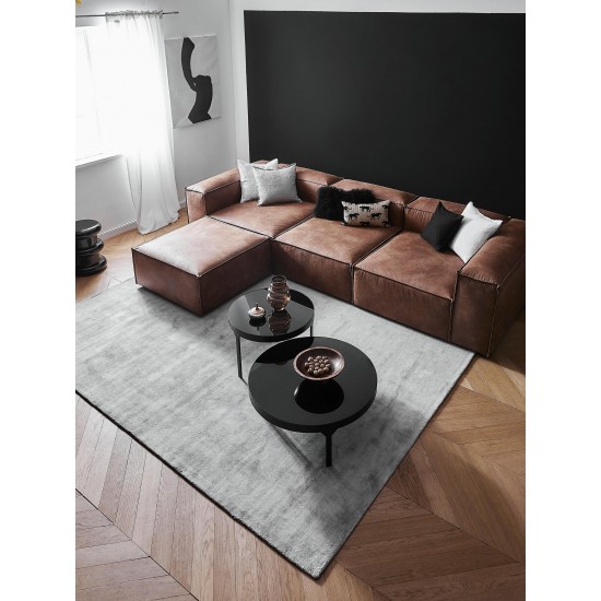 EMBA LUXURY- Logo Four-Seat Sofa Brown