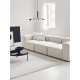 EMBA LUXURY- Logo Four-Seat Sofa Cream