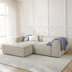 EMBA LUXURY- Logo Corner Sofa Beige