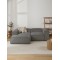 EMBA LUXURY- Logo Corner Sofa Gray Striped