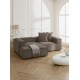 EMBA LUXURY- Logo Corner Sofa Brown Striped