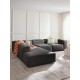 EMBA LUXURY- Logo Large corner Sofa Anthracite