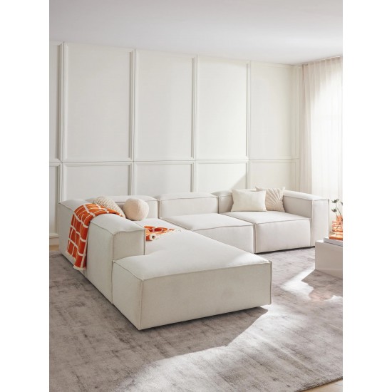 EMBA LUXURY- Logo Large Corner sofa Cream