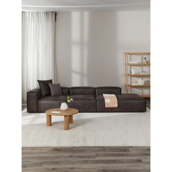 EMBA LUXURY- Logo Max Corner Sofa Dark Gray