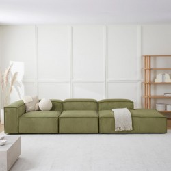 EMBA LUXURY- Logo Max Corner Sofa Green