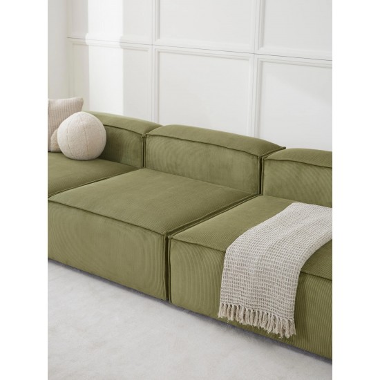 EMBA LUXURY- Logo Max Corner Sofa Green