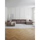 EMBA LUXURY- Logo Ultra Corner Sofa Brown Striped