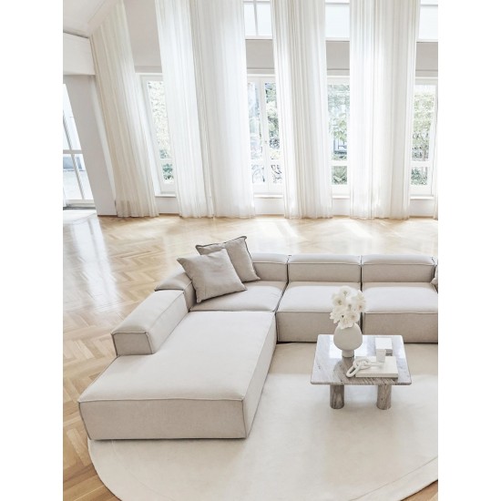 EMBA LUXURY- Logo Ultra Corner Sofa Cream