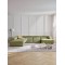 EMBA LUXURY- Logo Ultra Corner Sofa Green Striped