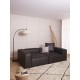 EMBA LUXURY- Logo Three Seater Sofa Dark Gray