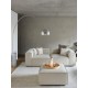 EMBA LUXURY- Logo Three Seater Sofa Cream