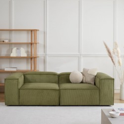 EMBA LUXURY- Logo Three Seater Sofa Green