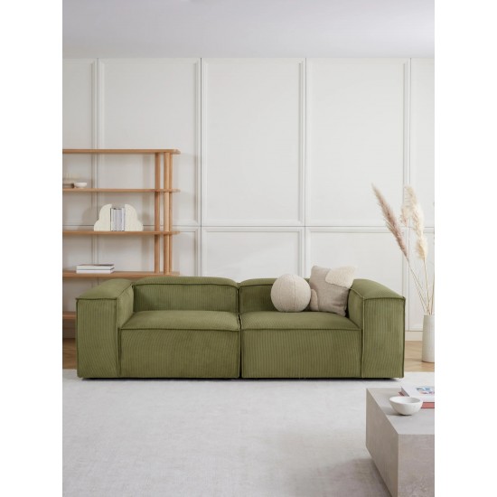 EMBA LUXURY- Logo Three Seater Sofa Green