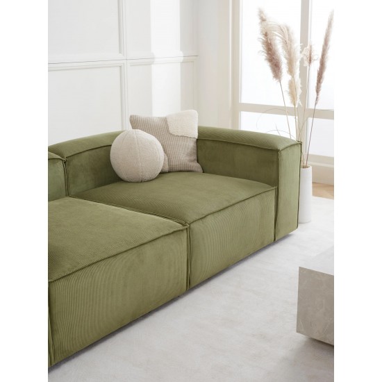 EMBA LUXURY- Logo Three Seater Sofa Green