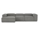 EMBA LUXURY- Logo Big Corner Sofa Gray Striped