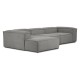 EMBA LUXURY- Logo Big Corner Sofa Gray Striped