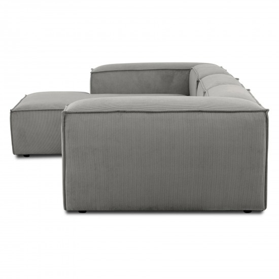 EMBA LUXURY- Logo Big Corner Sofa Gray Striped