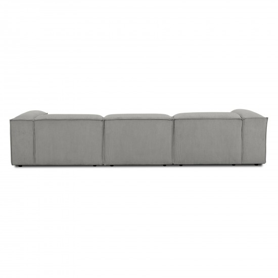 EMBA LUXURY- Logo Big Corner Sofa Gray Striped