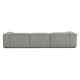 EMBA LUXURY- Logo Big Corner Sofa Gray Striped