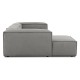 EMBA LUXURY- Logo Big Corner Sofa Gray Striped