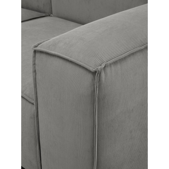 EMBA LUXURY- Logo Big Corner Sofa Gray Striped