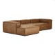 EMBA LUXURY- Logo Big Corner Sofa Brown