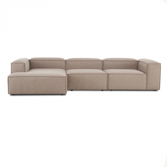 EMBA LUXURY- Logo Big Corner Sofa Cappuccino