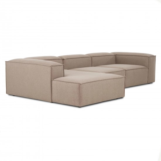 EMBA LUXURY- Logo Big Corner Sofa Cappuccino