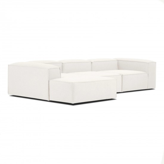 EMBA LUXURY- Logo Big Corner Sofa Cream