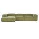 EMBA LUXURY- Logo Big Corner Sofa Green Striped