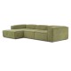 EMBA LUXURY- Logo Big Corner Sofa Green Striped