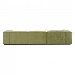 EMBA LUXURY- Logo Big Corner Sofa Green Striped