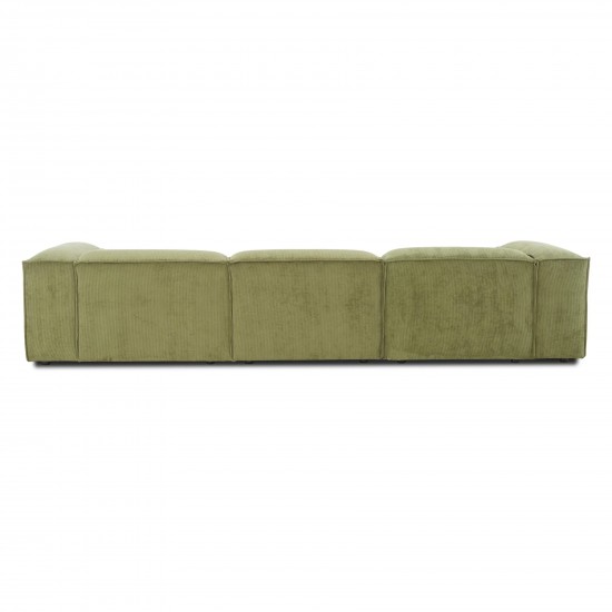 EMBA LUXURY- Logo Big Corner Sofa Green Striped