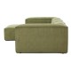 EMBA LUXURY- Logo Big Corner Sofa Green Striped