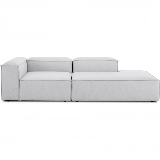 EMBA LUXURY- Logo Relaxing Corner Sofa Light Gray