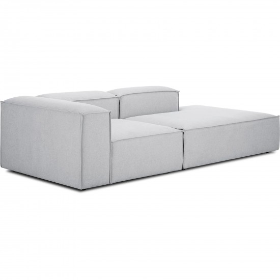 EMBA LUXURY- Logo Relaxing Corner Sofa Light Gray