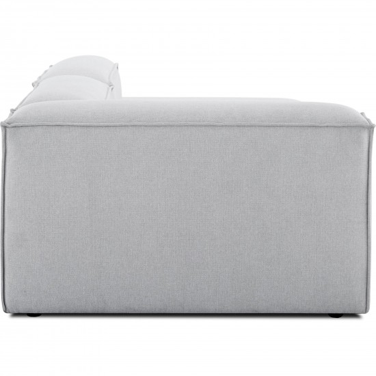 EMBA LUXURY- Logo Relaxing Corner Sofa Light Gray