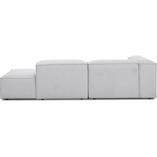 EMBA LUXURY- Logo Relaxing Corner Sofa Light Gray