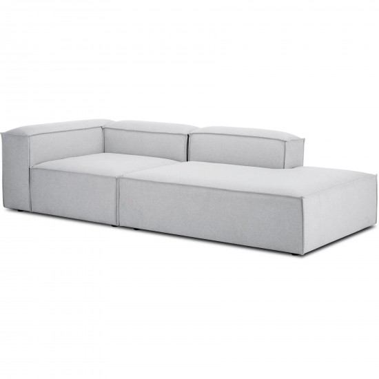 EMBA LUXURY- Logo Relaxing Corner Sofa Light Gray