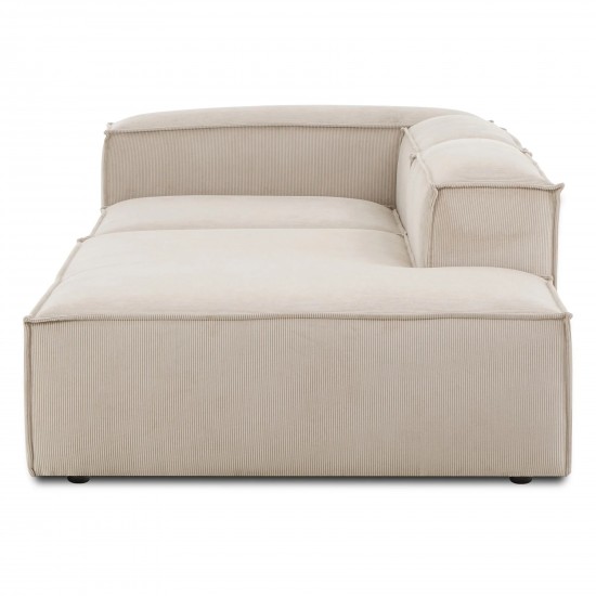 EMBA LUXURY- Logo Relaxing Corner Sofa Beige Striped