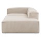 EMBA LUXURY- Logo Relaxing Corner Sofa Beige Striped