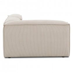 EMBA LUXURY- Logo Relaxing Corner Sofa Beige Striped