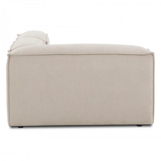 EMBA LUXURY- Logo Relaxing Corner Sofa Beige Striped