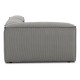 EMBA LUXURY- Logo Relaxation Corner Sofa Gray Striped