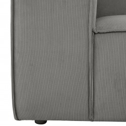 EMBA LUXURY- Logo Relaxation Corner Sofa Gray Striped