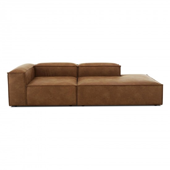 EMBA LUXURY- Logo Recreation Corner Sofa Brown