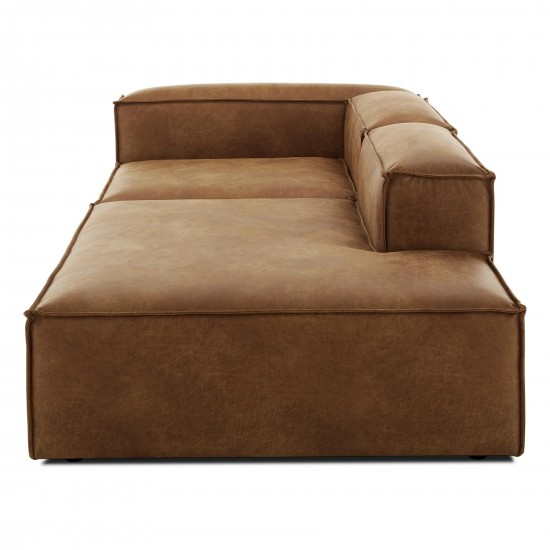 EMBA LUXURY- Logo Recreation Corner Sofa Brown